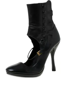 Prada Pre-Owned: Чёрные ботинки 