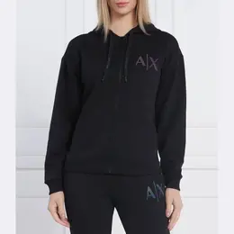 Armani Exchange: Чёрная толстовка 