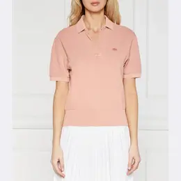 Lacoste: Розовая рубашка 