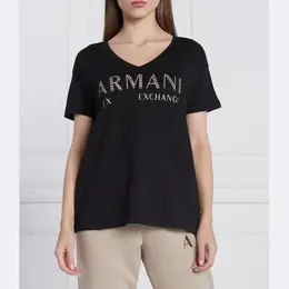 Armani Exchange: Чёрная футболка 