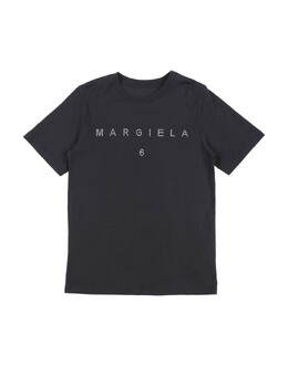 MM6 Maison Margiela: Чёрная футболка 