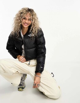 The North Face: Чёрный пуховик  Nuptse