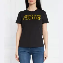Versace: Чёрная футболка 