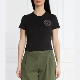 Versace: Короткая футболка 