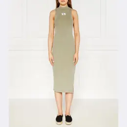 Calvin Klein: Зелёное платье 