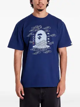 A BATHING APE®: Синяя футболка 