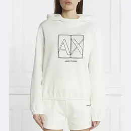 Armani Exchange: Белая толстовка 
