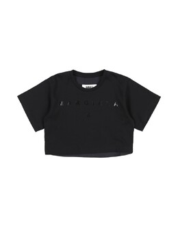 MM6 Maison Margiela: Чёрная футболка 