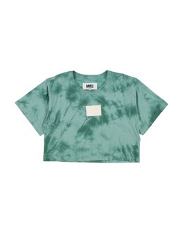 MM6 Maison Margiela: Зелёная футболка 