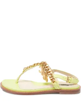 Moschino Pre-Owned: Зелёные сандалии 