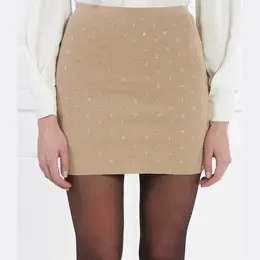 Elisabetta Franchi: Бежевая юбка 