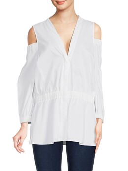 DKNY: Однотонная блуза 