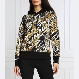 Versace: Чёрная толстовка 