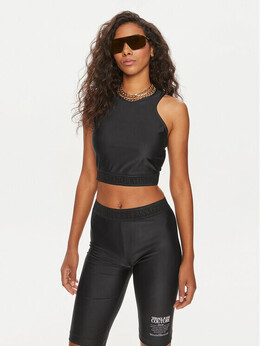 Versace Jeans Couture: Чёрный топ 