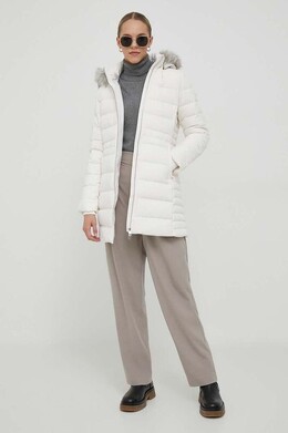 Tommy Hilfiger: Бежевый пуховик 