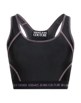 Versace Jeans Couture: Чёрный топ 