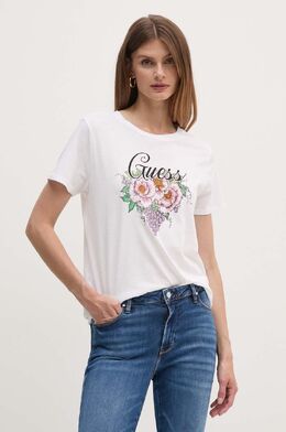 GUESS: Белая футболка 