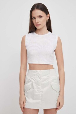 Calvin Klein Jeans: Белый топ 