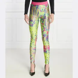 Versace: Зелёные легинсы 