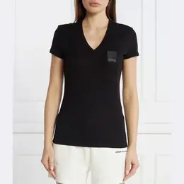Armani Exchange: Чёрная футболка 
