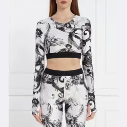 Versace: Короткая блуза 