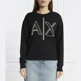 Armani Exchange: Чёрная толстовка 