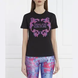 Versace: Чёрная футболка 