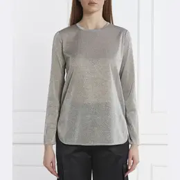 MaxMara: Серебристая блуза 