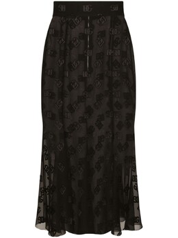Dolce & Gabbana: Атласная юбка  DG
