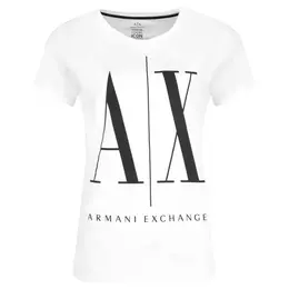Armani Exchange: Белая футболка 