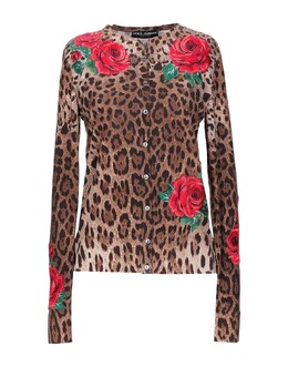 Dolce & Gabbana: Кардиган цвета хаки 