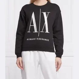 Armani Exchange: Чёрная толстовка 