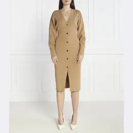 BOSS: Коричневое платье 