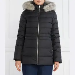 Tommy Hilfiger: Чёрный пуховик 