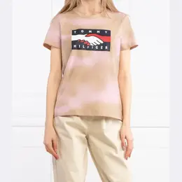 Tommy Hilfiger: Розовая футболка 