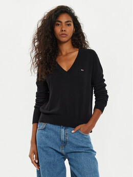 Tommy Jeans: Чёрный свитер 