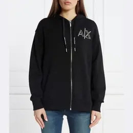 Armani Exchange: Чёрная толстовка 