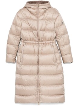 Moncler: Коричневое пальто 