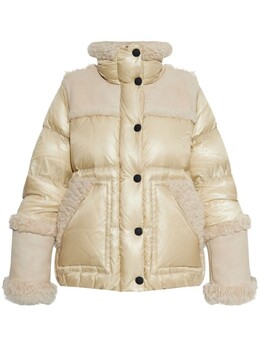 Moncler Grenoble: Серый пуховик 