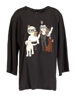 Dolce & Gabbana: Чёрный топ 