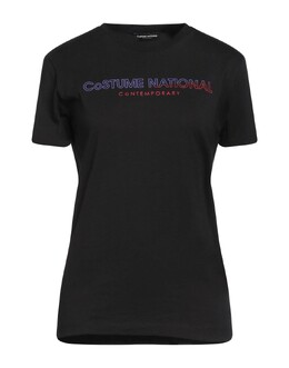 Costume National: Чёрная футболка 