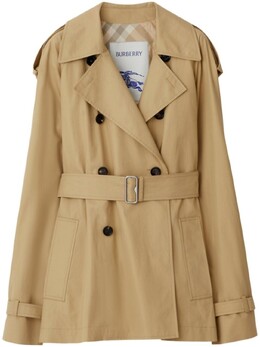 Burberry: Плащ с поясом 
