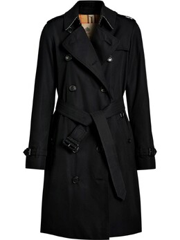 Burberry: Чёрное пальто  Kensington Heritage