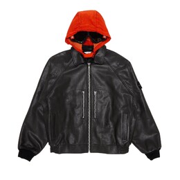 Supreme: Кожаная куртка  Stone Island
