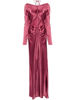 Alberta Ferretti: Атласное платье 
