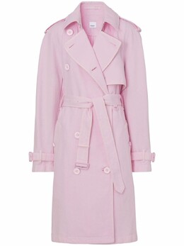Burberry: Плащ с поясом 