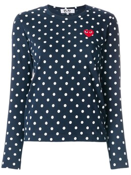 Comme Des Garçons Play: Футболка в горошек 
