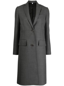Burberry: Однобортное пальто 