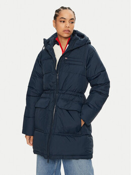 Tommy Jeans: Синий пуховик 