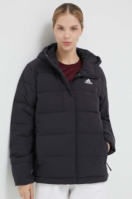 Adidas: Чёрный пуховик 